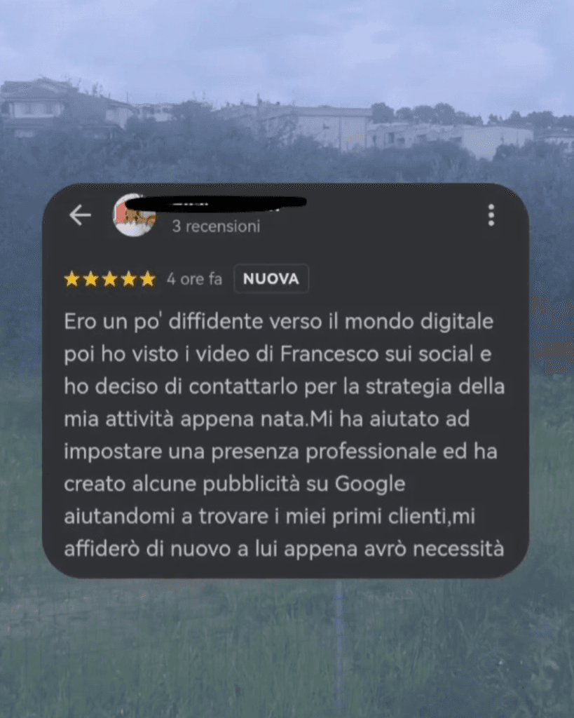 Recensione di un cliente, schermata 9